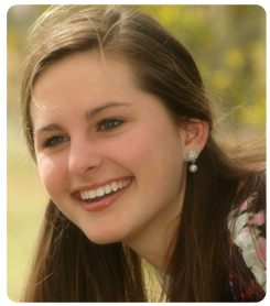 teen girl smiling